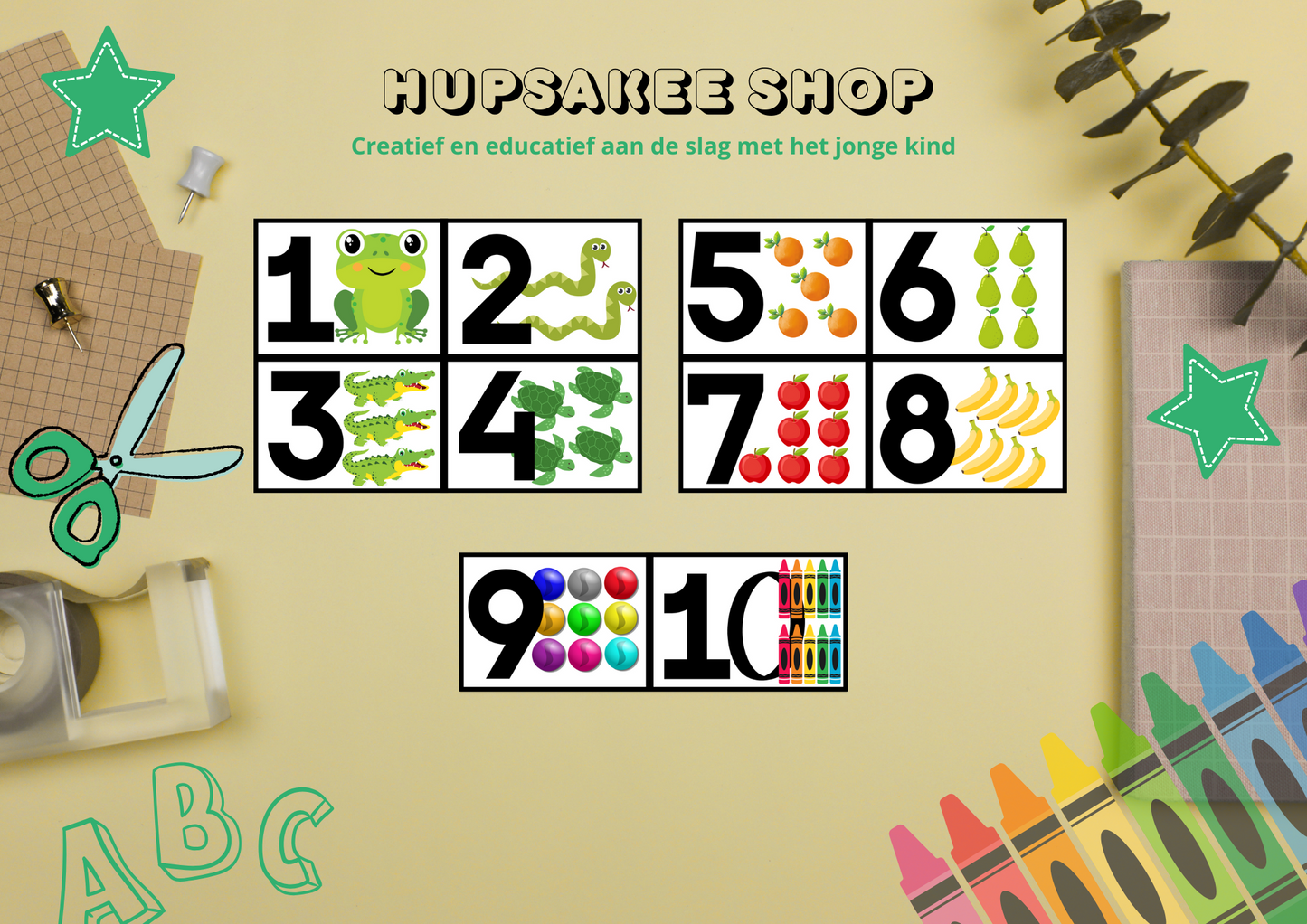 Telkaarten 1 t/m 10 – Spelenderwijs leren tellen!