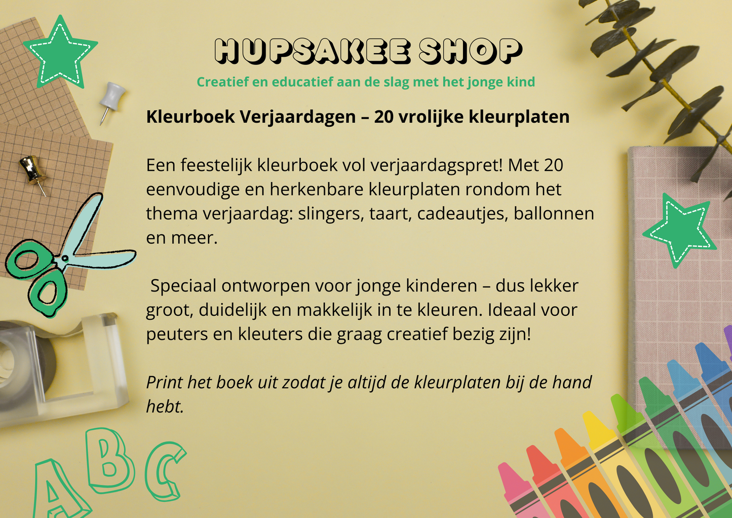 Kleurboek verjaardagen