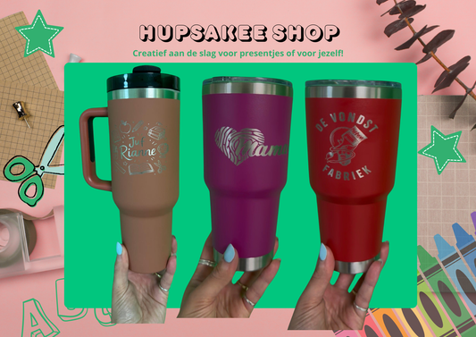 Drinkbeker groot (Zwart / Grijs)