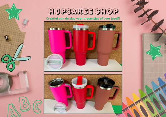 Drinkbeker groot (Roze / Rood / Roest)