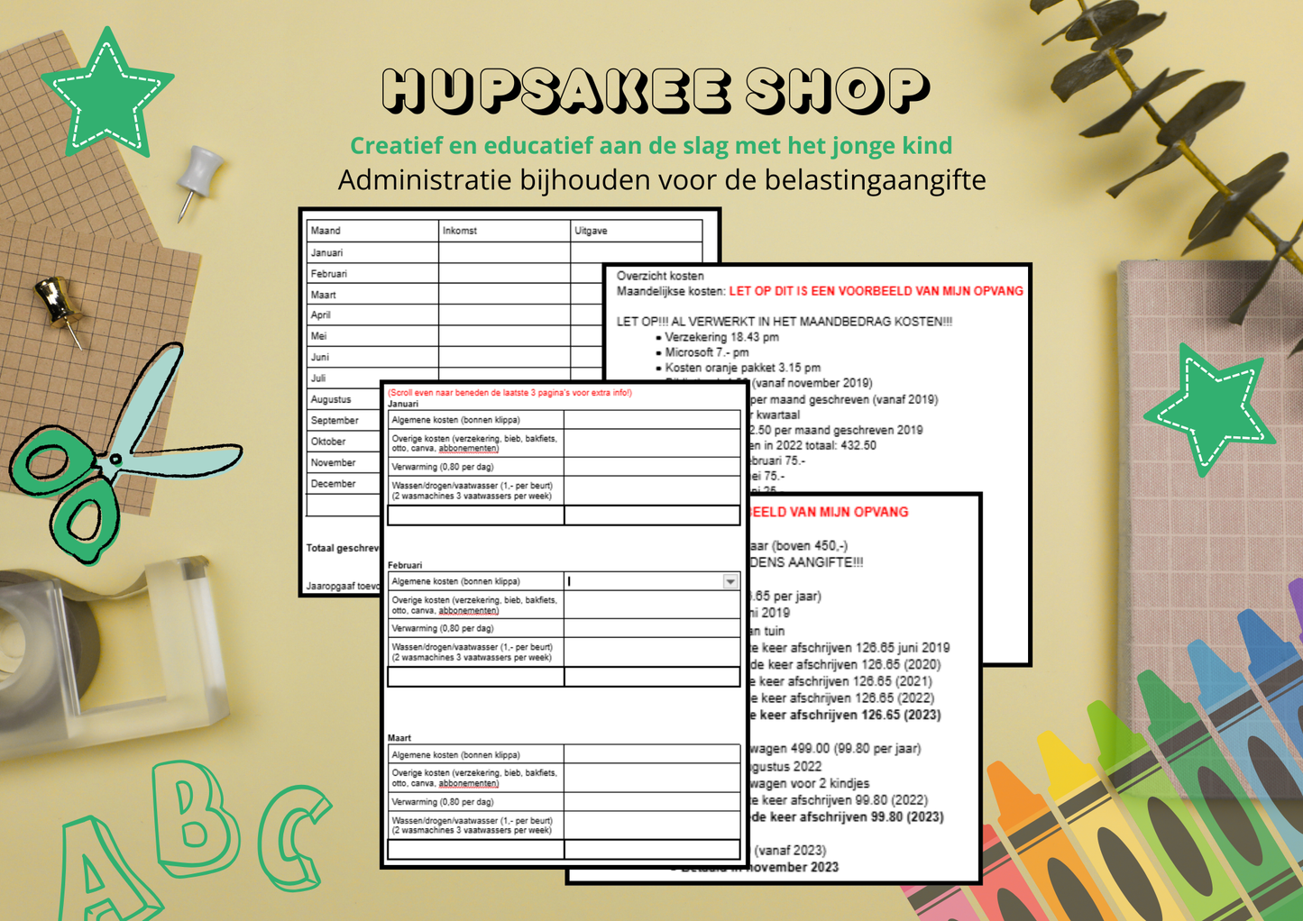 Administratie voor belastingaangifte