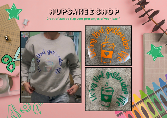 Opdruk: Living that gastouder life (koffie in het midden)